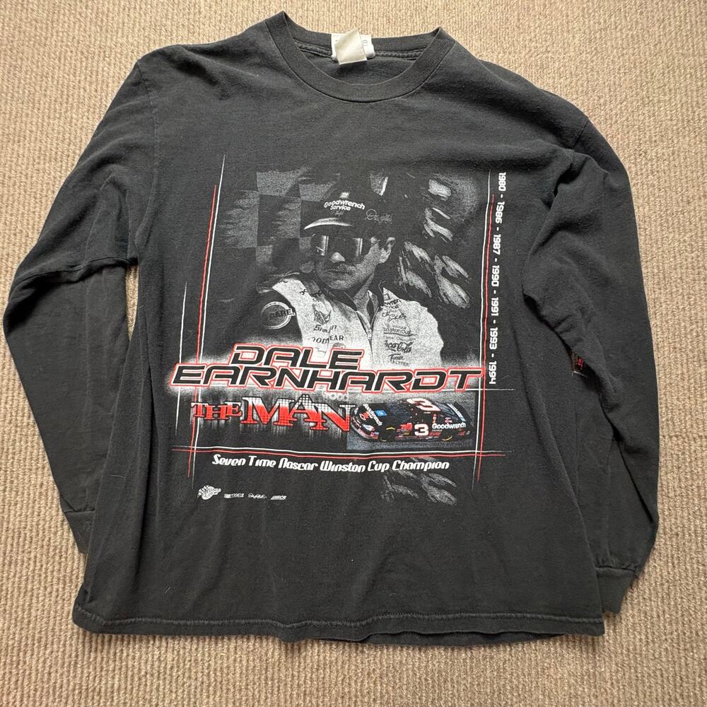 Vintage Dale Earnhardt Large Winners Circle Long Sleeve Shirt NASCAR The Man